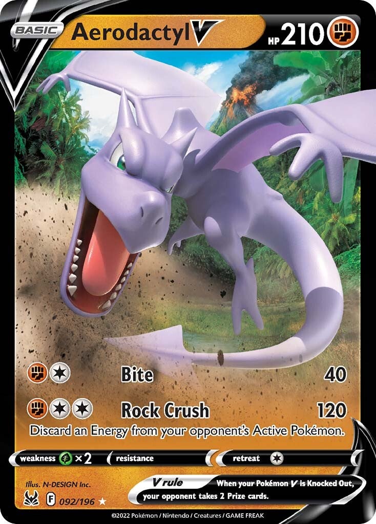 Aerodactyl V (092/196) [Sword & Shield: Lost Origin] | Rock City Comics