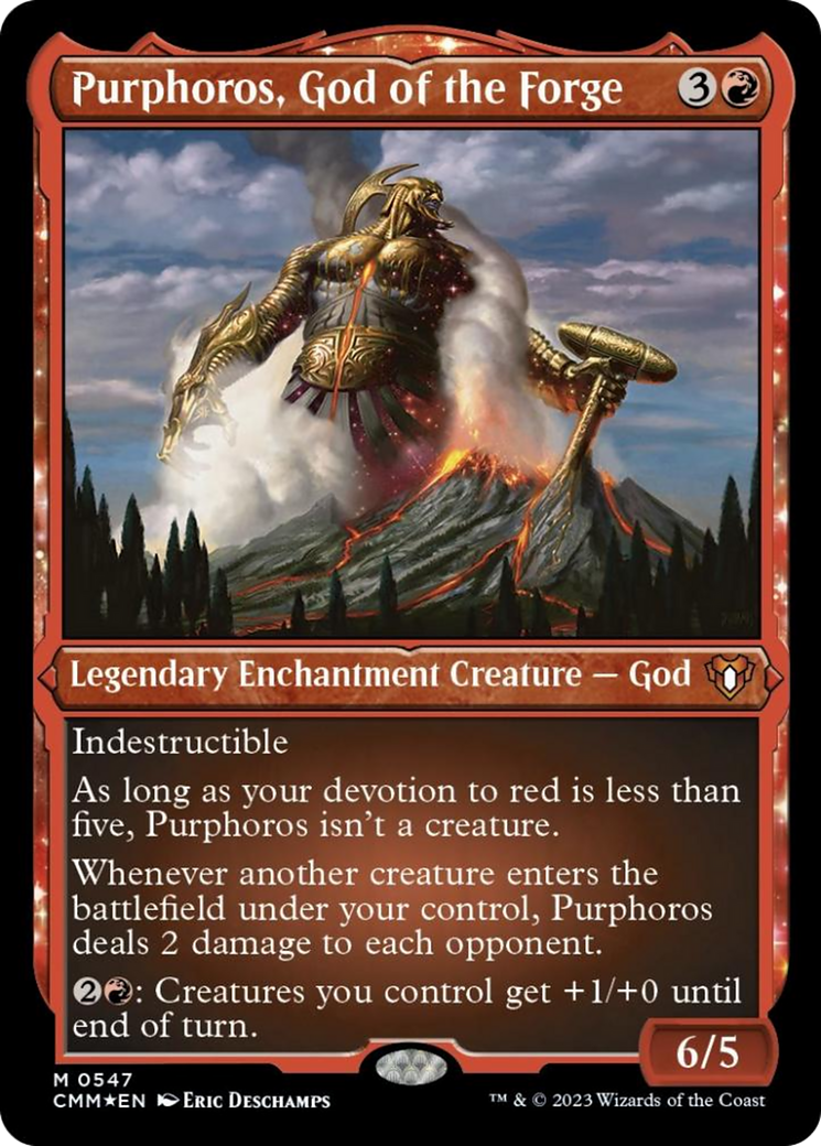 Purphoros, God of the Forge (Foil Etched) [Commander Masters] | Rock City Comics