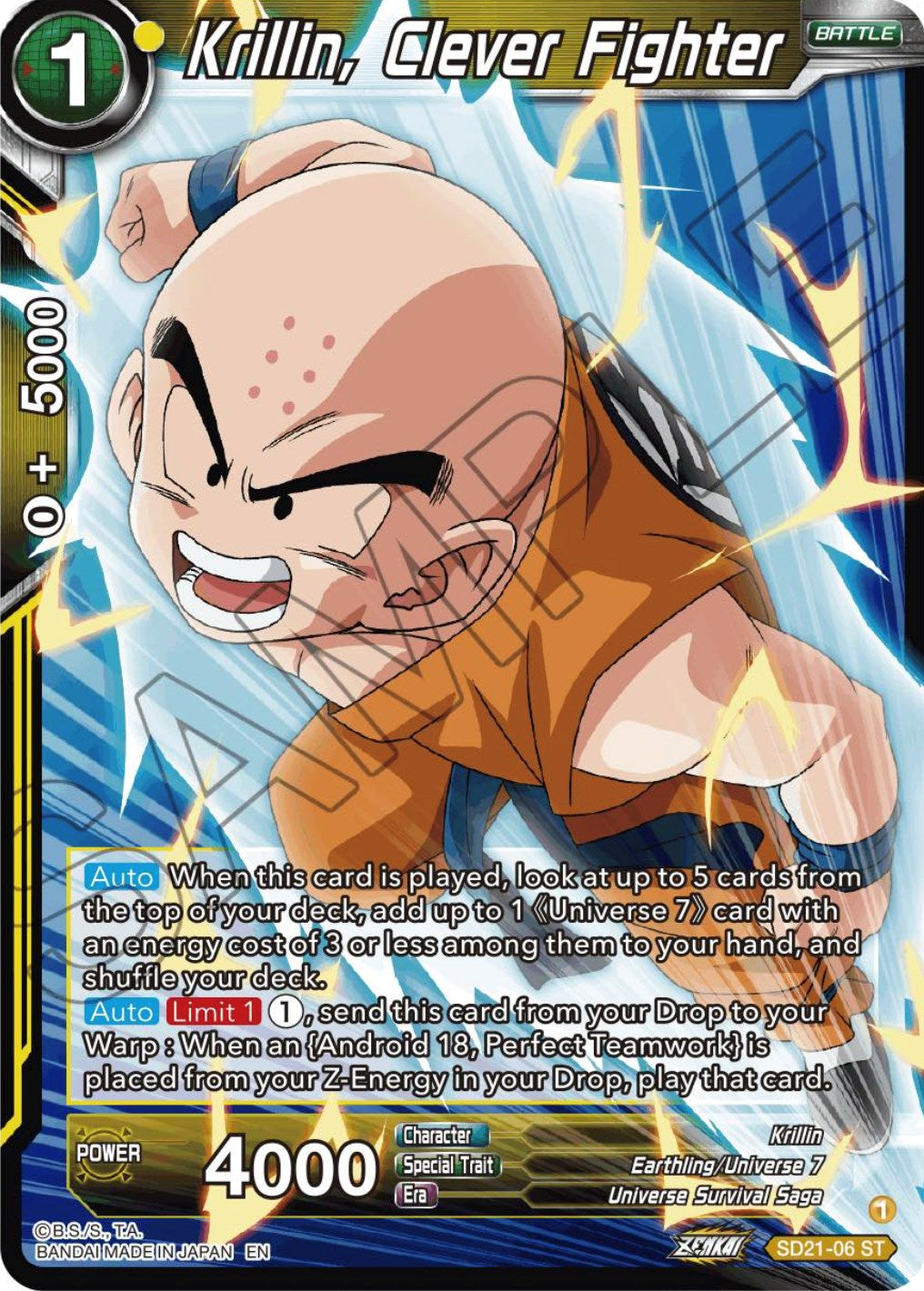 Krillin, Clever Fighter (Starter Deck Exclusive) (SD21-06) [Power Absorbed] | Rock City Comics