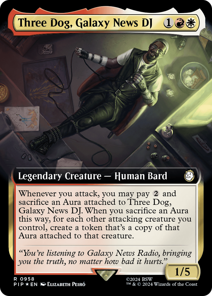 Three Dog, Galaxy News DJ (Extended Art) (Surge Foil) [Fallout] | Rock City Comics