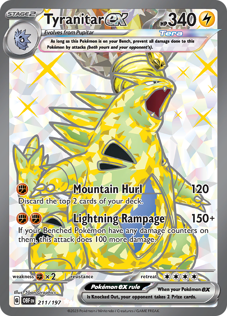 Tyranitar ex (211/197) [Scarlet & Violet: Obsidian Flames] | Rock City Comics