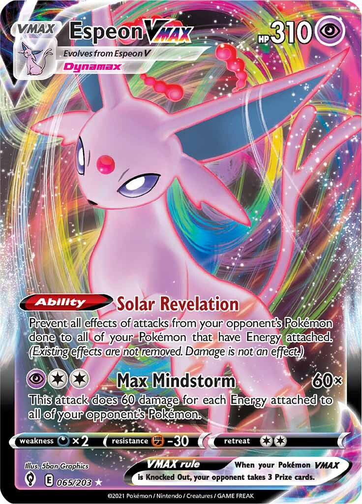 Espeon VMAX (065/203) [Sword & Shield: Evolving Skies] | Rock City Comics