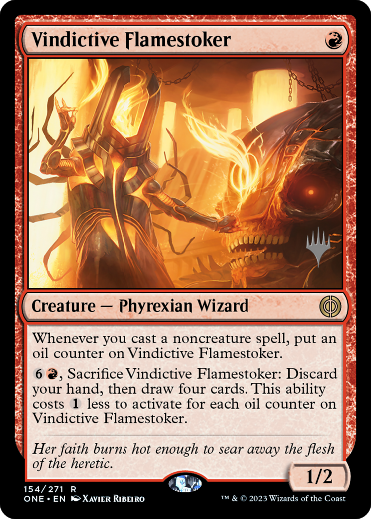 Vindictive Flamestoker (Promo Pack) [Phyrexia: All Will Be One Promos] | Rock City Comics
