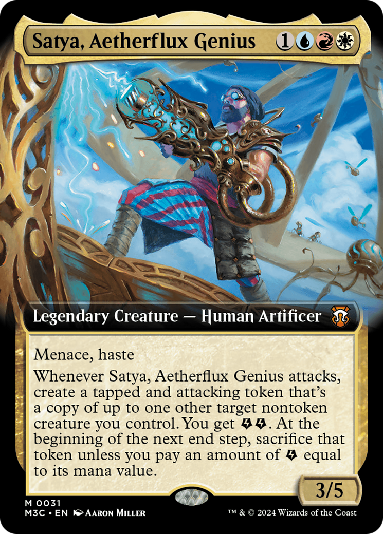 Satya, Aetherflux Genius (Extended Art) [Modern Horizons 3 Commander] | Rock City Comics