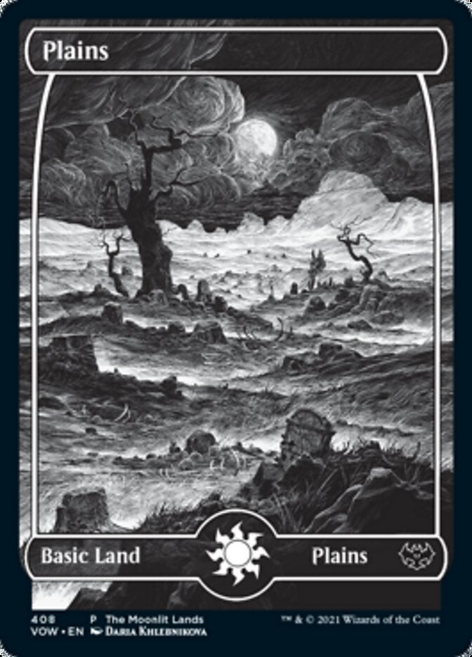 Plains (The Moonlit Lands) (Foil Etched) [Innistrad: Crimson Vow Promos] | Rock City Comics