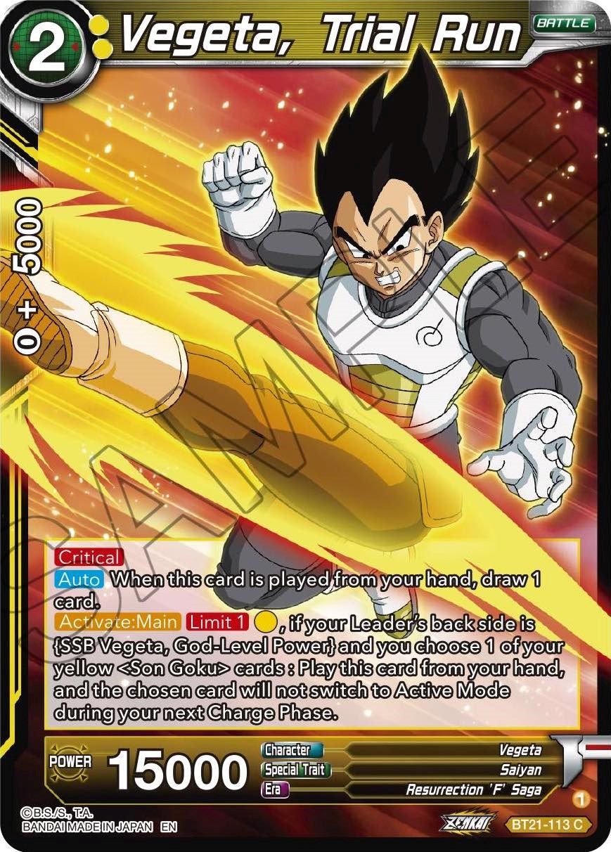 Vegeta, Trial Run (BT21-113) [Wild Resurgence] | Rock City Comics