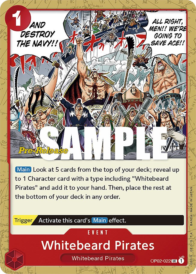 Whitebeard Pirates [Paramount War Pre-Release Cards] | Rock City Comics