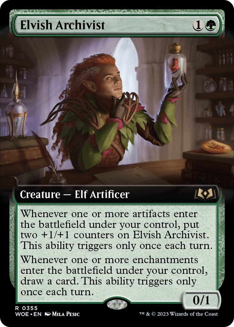 Elvish Archivist (Extended Art) [Wilds of Eldraine] | Rock City Comics