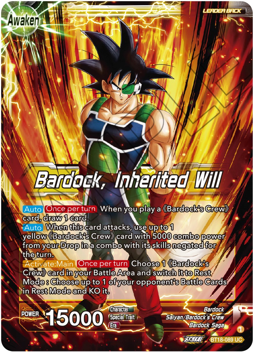 Bardock's Crew // Bardock, Inherited Will (BT18-089) [Dawn of the Z-Legends] | Rock City Comics