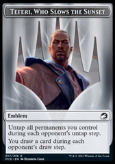 Human // Teferi, Who Slows the Sunset Emblem Double-Sided Token [Innistrad: Midnight Hunt Tokens] | Rock City Comics