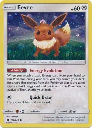 Eevee (101/149) (Cosmos Holo) [Sun & Moon: Base Set] | Rock City Comics