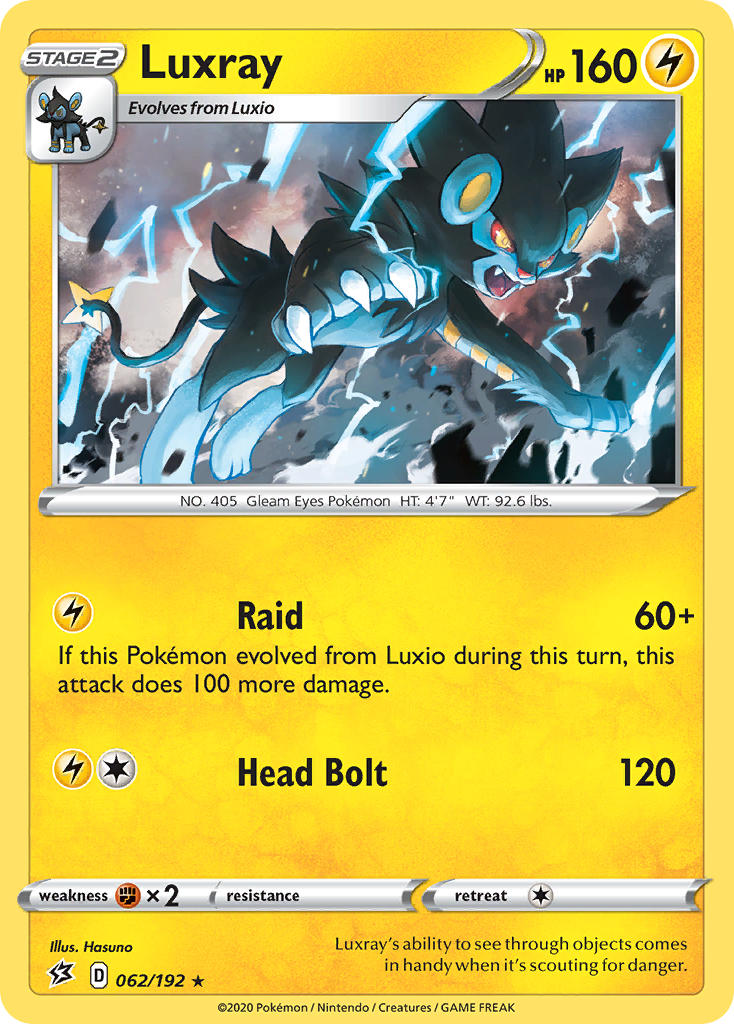 Luxray (062/192) (Theme Deck Exclusive) [Sword & Shield: Rebel Clash] | Rock City Comics