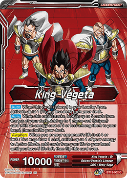 King Vegeta // King Vegeta, Head of the Saiyan Rebellion (Common) (BT13-002) [Supreme Rivalry] | Rock City Comics