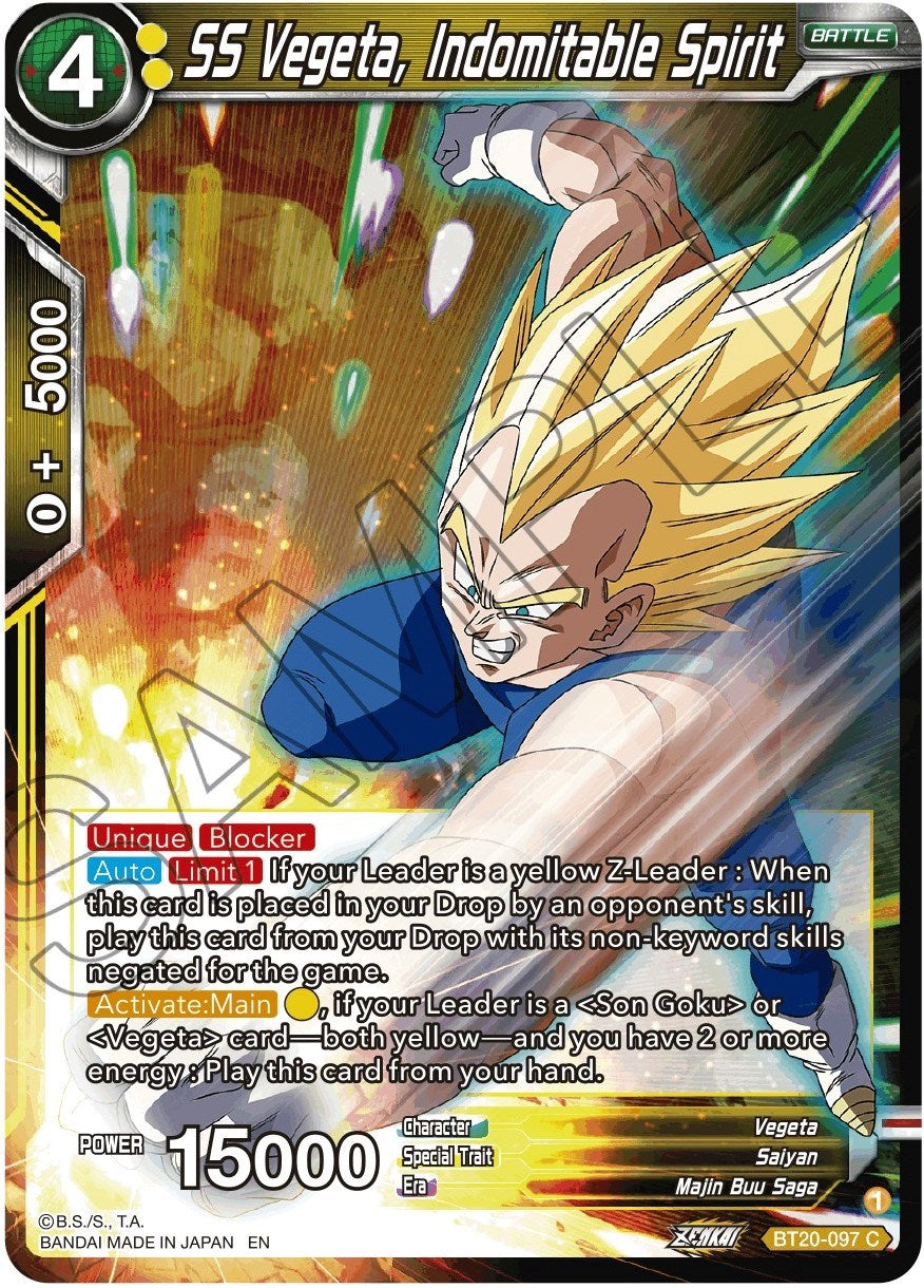 SS Vegeta, Indomitable Spirit (BT20-097) [Power Absorbed] | Rock City Comics