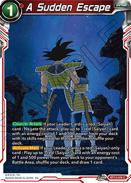 A Sudden Escape (Common) (BT13-029) [Supreme Rivalry] | Rock City Comics