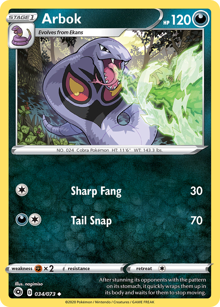 Arbok (034/073) [Sword & Shield: Champion's Path] | Rock City Comics