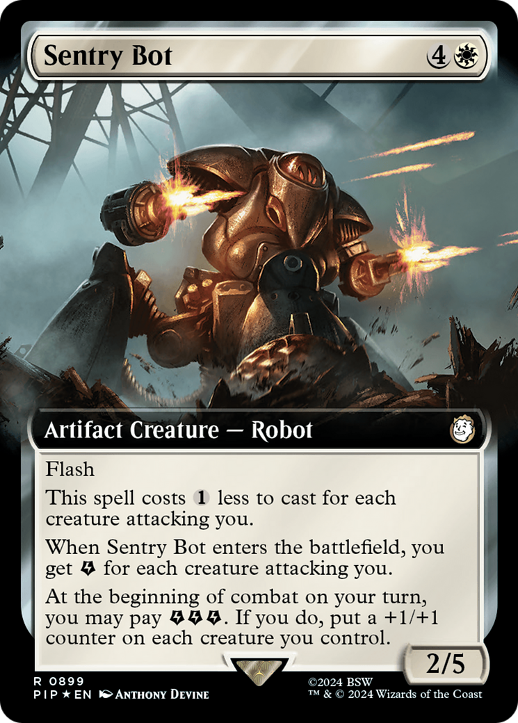 Sentry Bot (Extended Art) (Surge Foil) [Fallout] | Rock City Comics