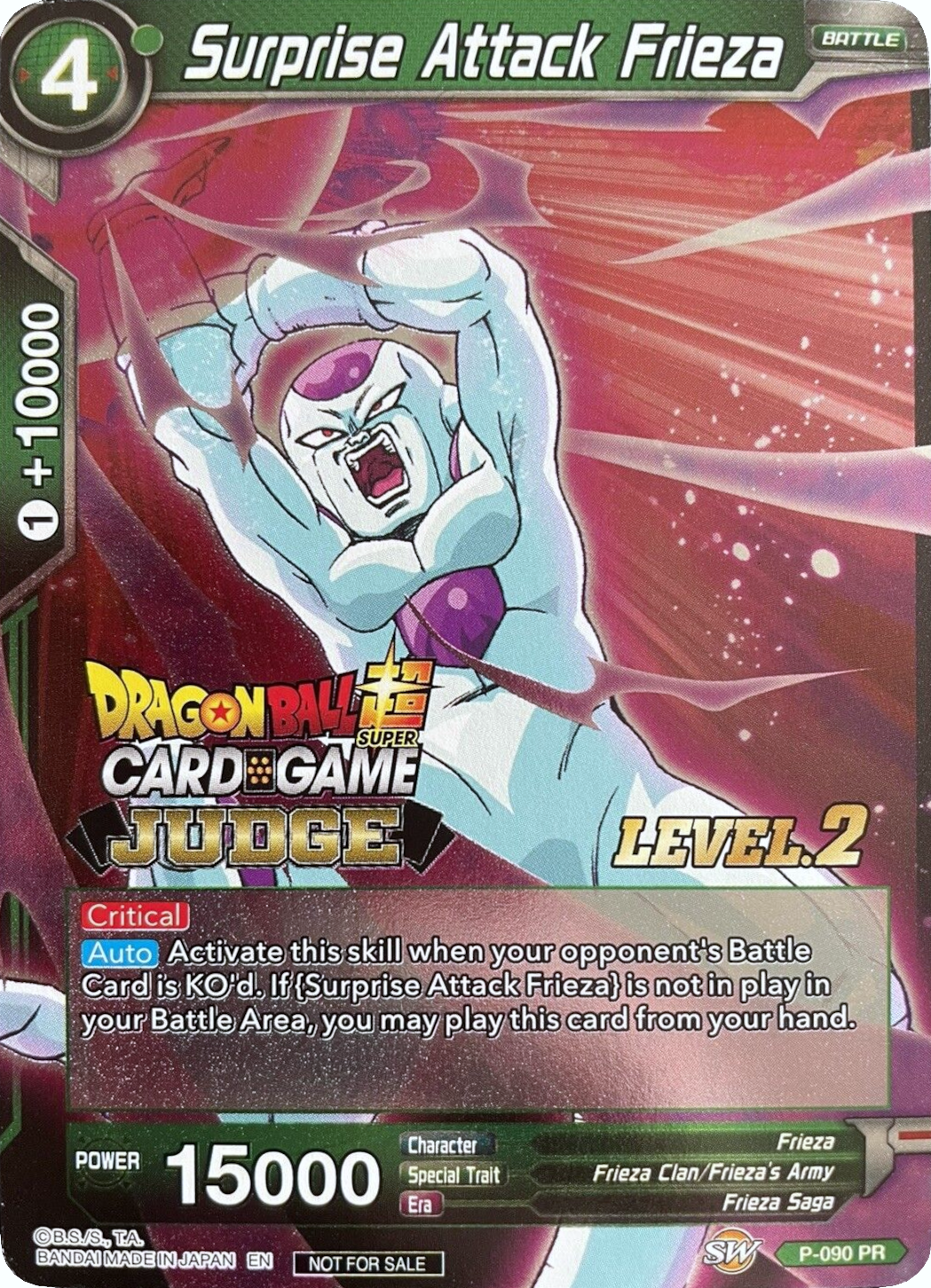 Surprise Attack Frieza (Level 2) (P-090) [Judge Promotion Cards] | Rock City Comics