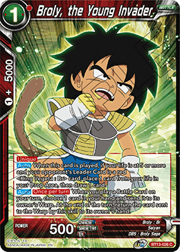 Broly, the Young Invader (Common) (BT13-026) [Supreme Rivalry] | Rock City Comics
