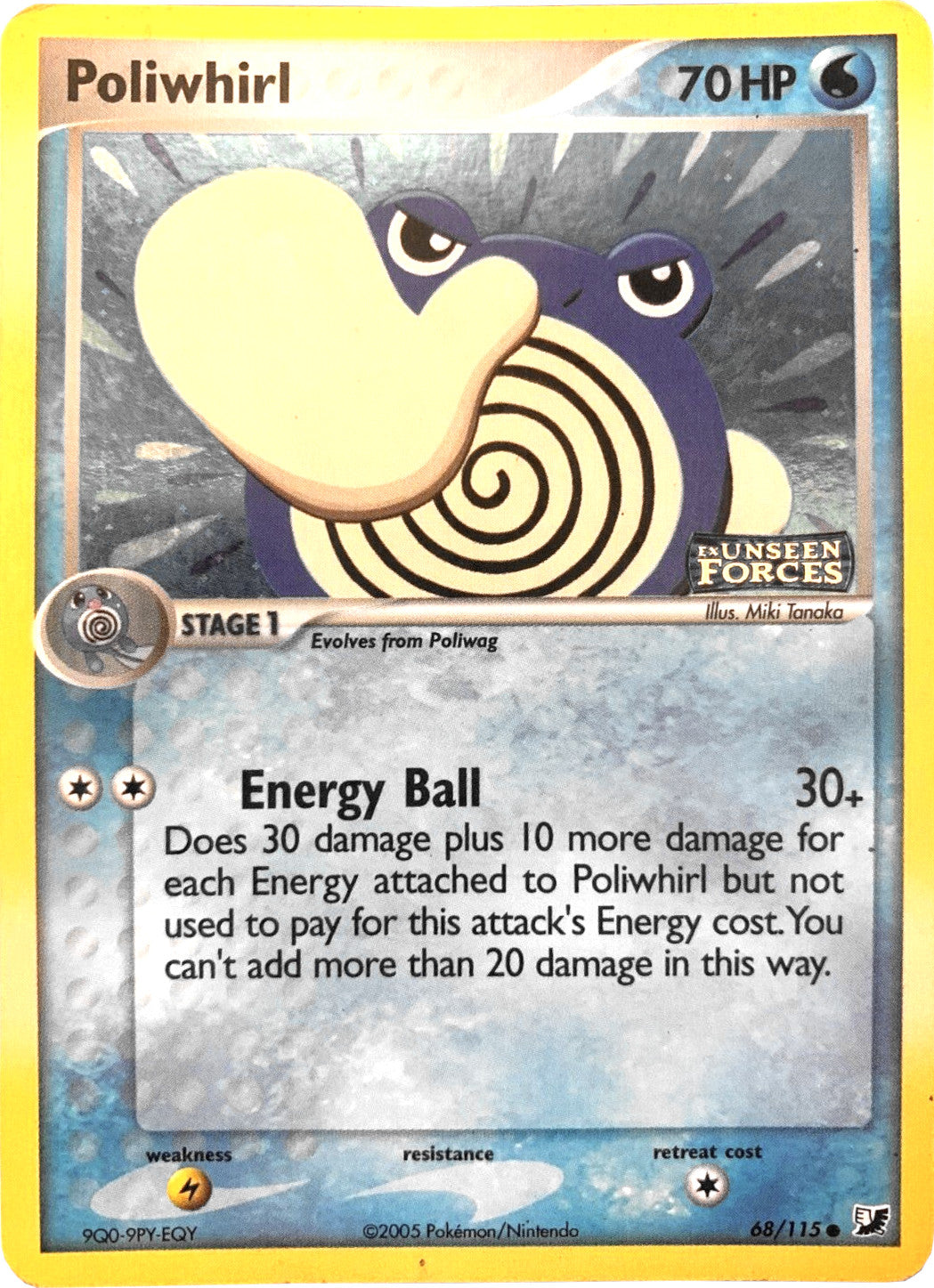 Poliwhirl (68/115) (Stamped) [EX: Unseen Forces] | Rock City Comics