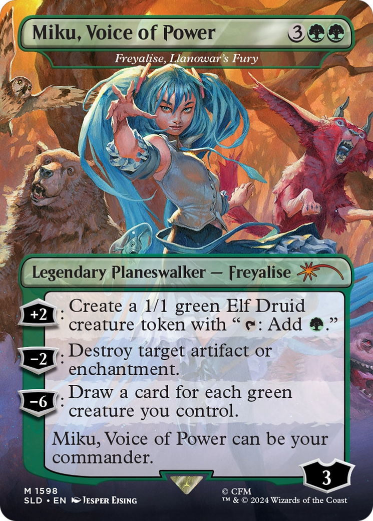 Miku, Voice of Power - Freyalise, Llanowar's Fury [Secret Lair Drop Series] | Rock City Comics