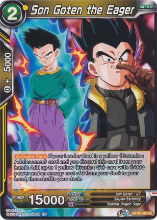 Son Goten the Eager (BT10-102) [Rise of the Unison Warrior 2nd Edition] | Rock City Comics