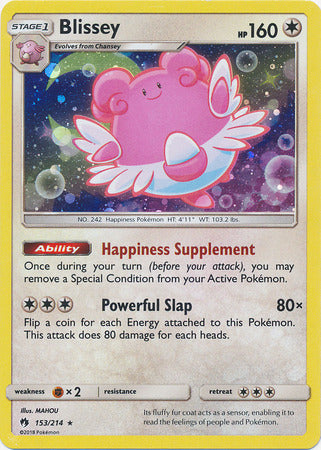 Blissey (153/214) (Cosmos Holo) [Sun & Moon: Lost Thunder] | Rock City Comics