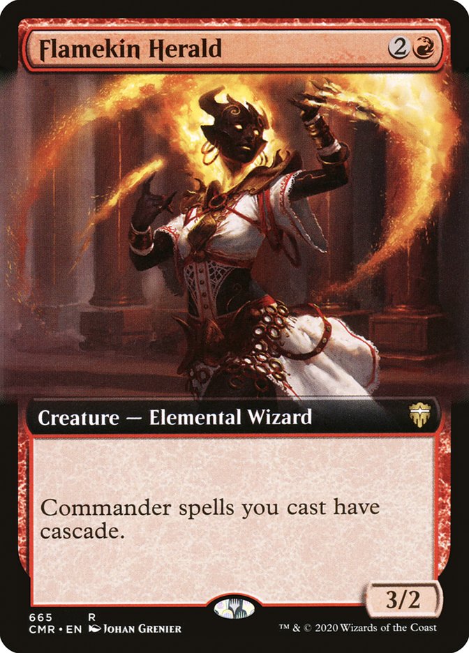 Flamekin Herald (Extended Art) [Commander Legends] | Rock City Comics
