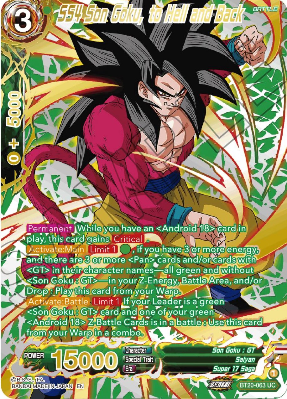 SS4 Son Goku, to Hell and Back (Gold-Stamped) (BT20-063) [Power Absorbed] | Rock City Comics