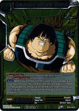 Unwavering Solidarity Shugesh (Metallic Foil) (Event Pack 2018) (BT3-100) [Promotion Cards] | Rock City Comics