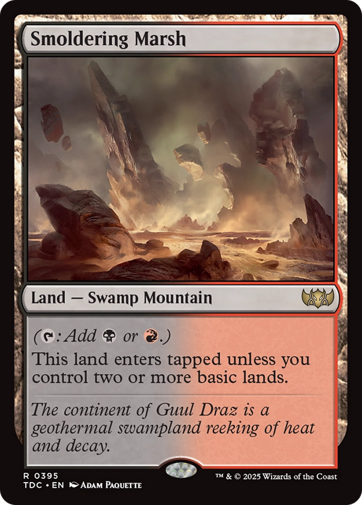 Smoldering Marsh [Tarkir: Dragonstorm Commander] | Rock City Comics