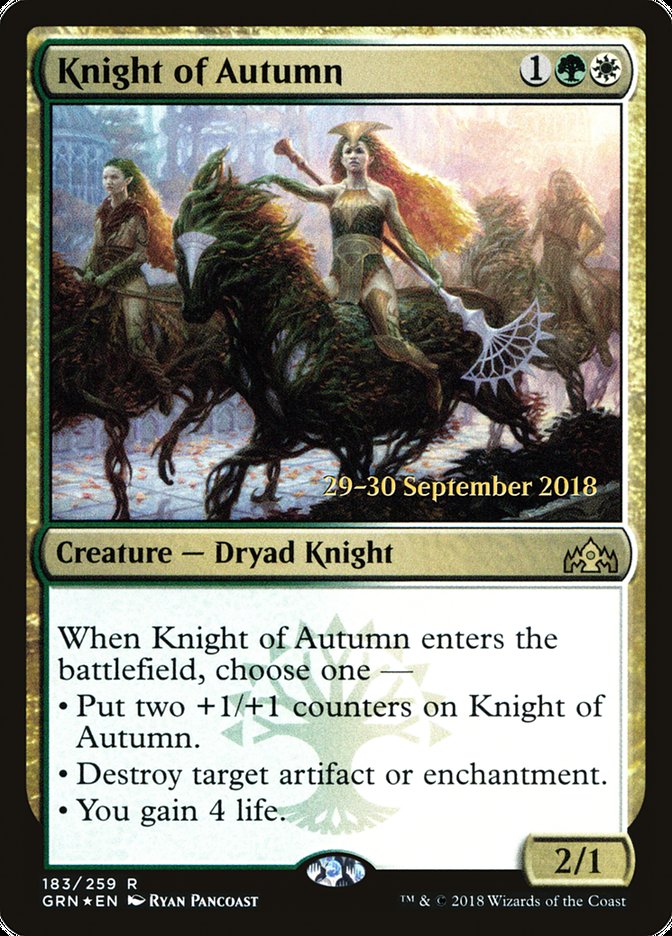 Knight of Autumn [Guilds of Ravnica Prerelease Promos] | Rock City Comics