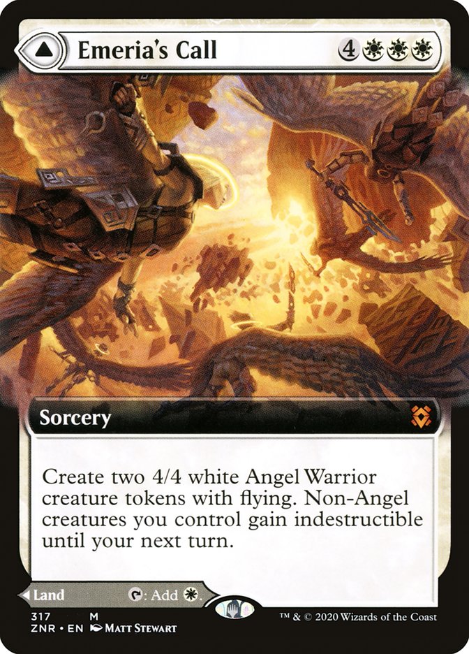 Emeria's Call // Emeria, Shattered Skyclave (Extended Art) [Zendikar Rising] | Rock City Comics