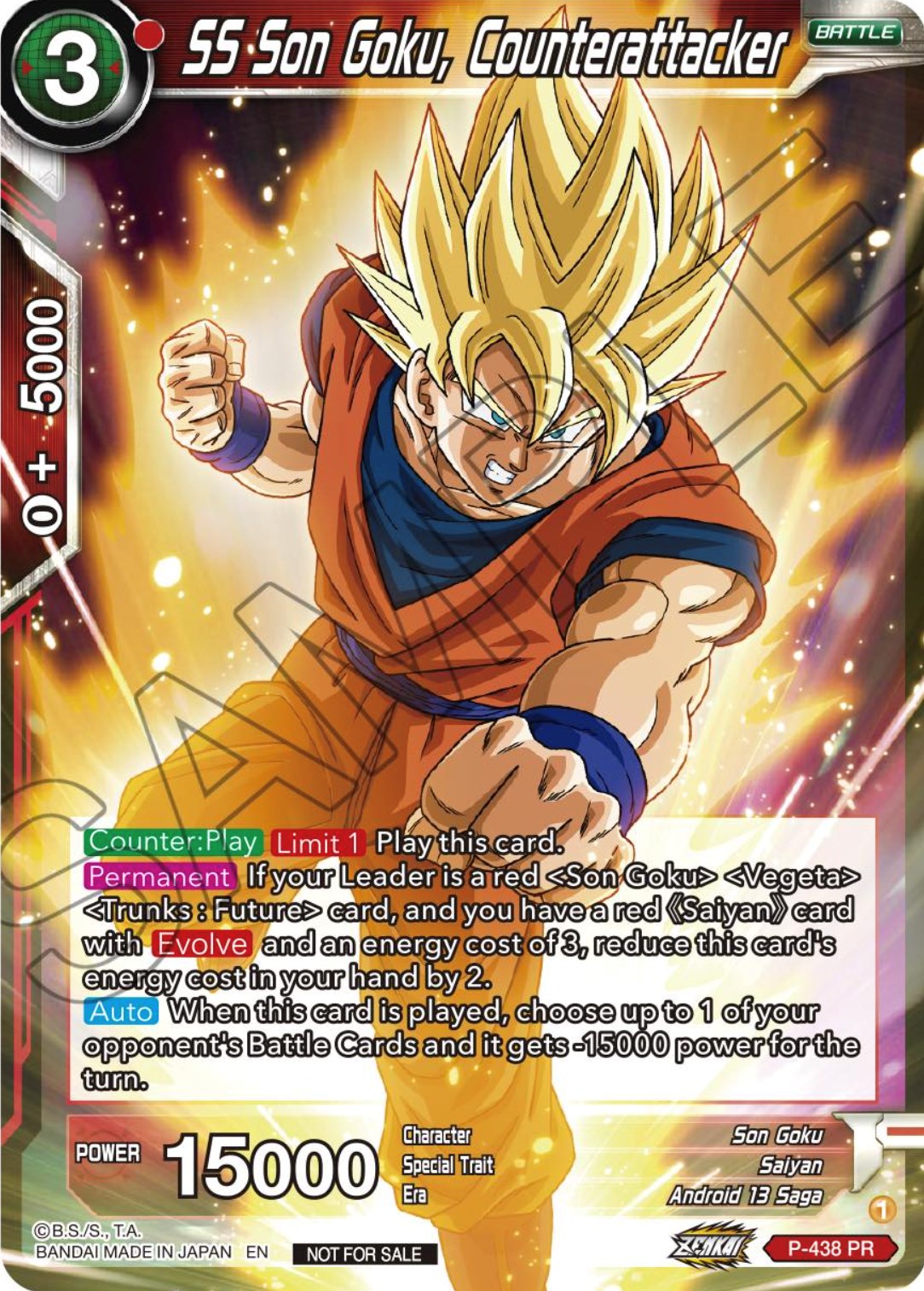 SS Son Goku, Counterattacker (Zenkai Series Tournament Pack Vol.2) (P-438) [Tournament Promotion Cards] | Rock City Comics