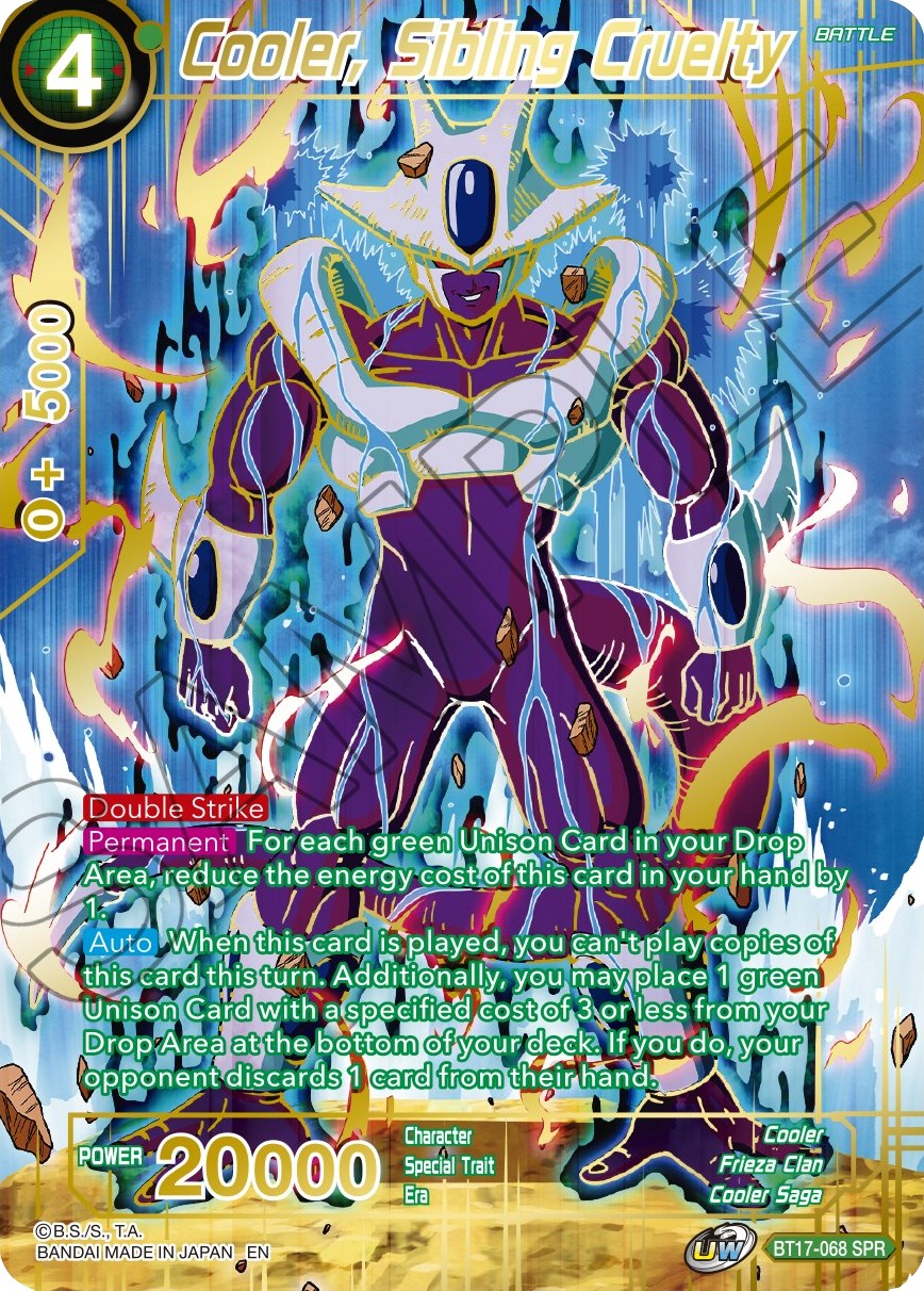 Cooler, Sibling Cruelty (SPR) (BT17-068) [Ultimate Squad] | Rock City Comics