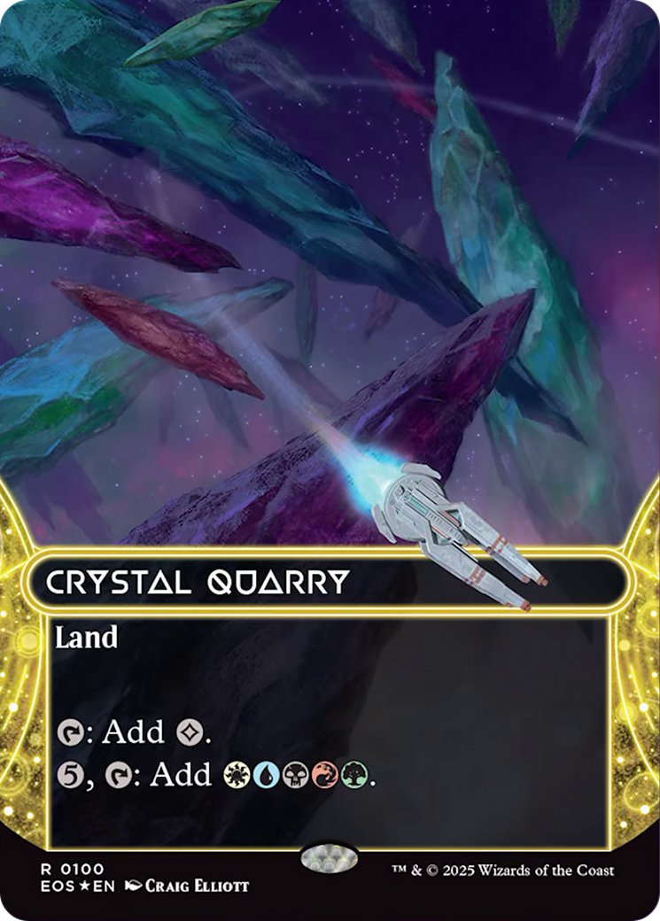 Crystal Quarry (0100) (Borderless) (Galaxy Foil) [Edge of Eternities: Stellar Sights] | Rock City Comics