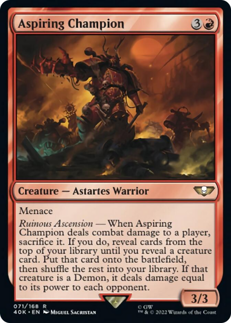 Aspiring Champion (Surge Foil) [Warhammer 40,000] | Rock City Comics