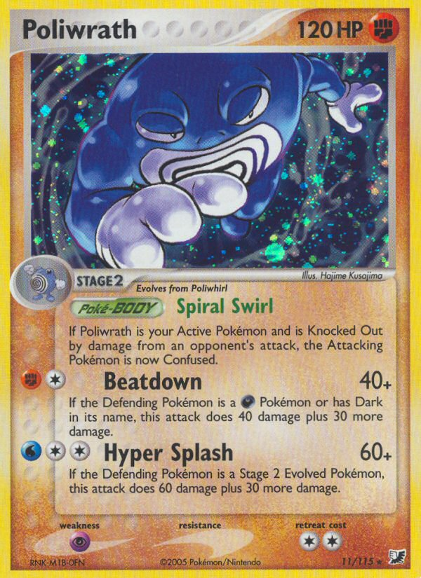 Poliwrath (11/115) [EX: Unseen Forces] | Rock City Comics