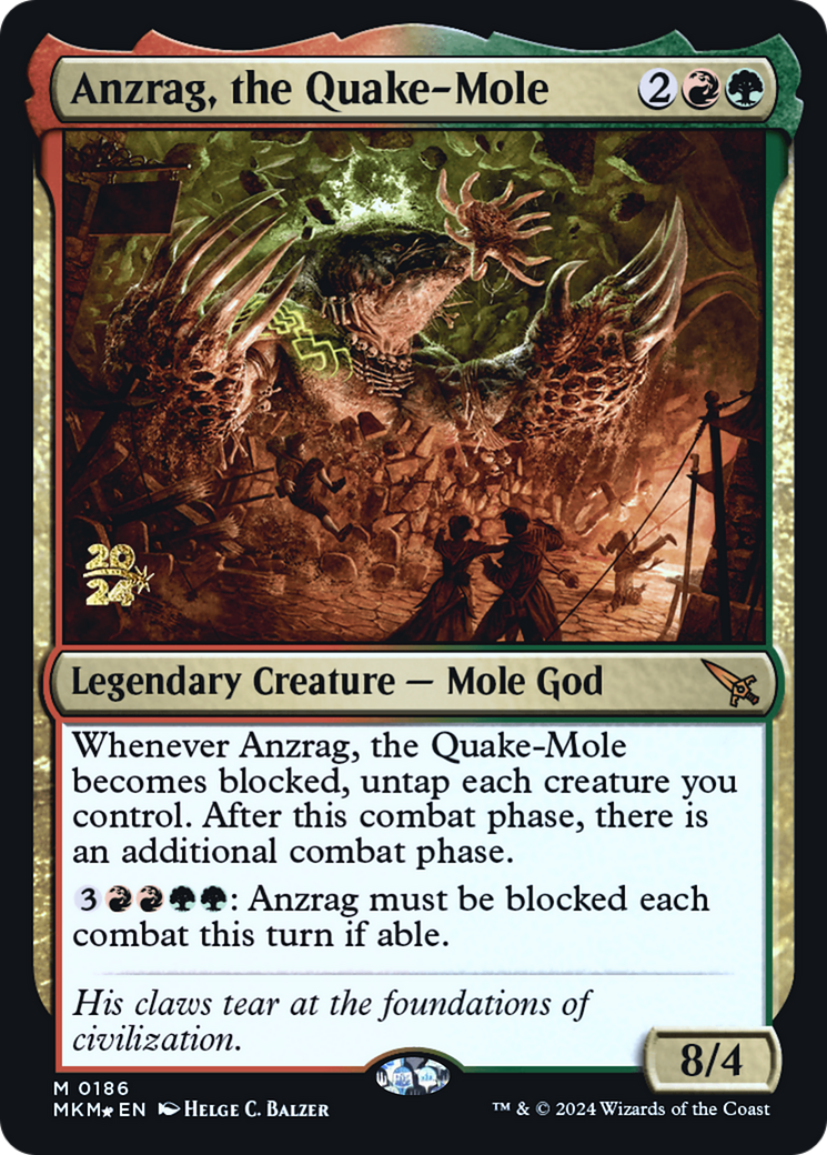 Anzrag, the Quake-Mole [Murders at Karlov Manor Prerelease Promos] | Rock City Comics