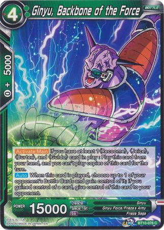 Ginyu, Backbone of the Force (BT10-076) [Rise of the Unison Warrior 2nd Edition] | Rock City Comics