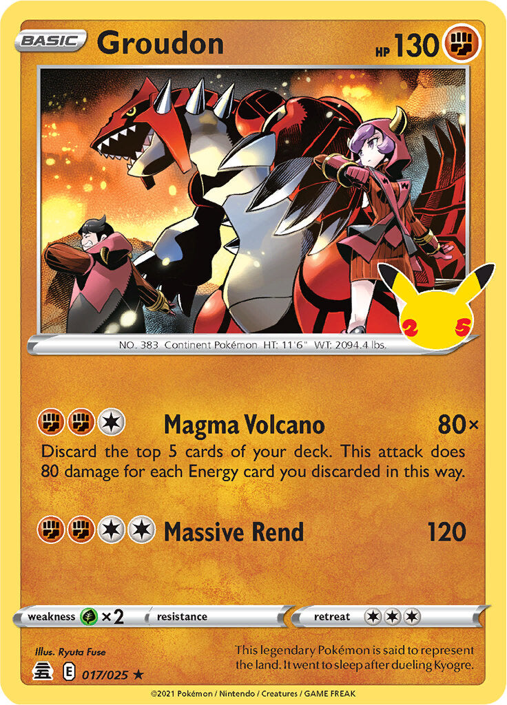 Groudon (017/025) [Celebrations: 25th Anniversary] | Rock City Comics