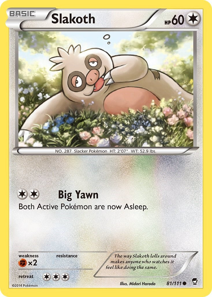 Slakoth (81/111) [XY: Furious Fists] | Rock City Comics