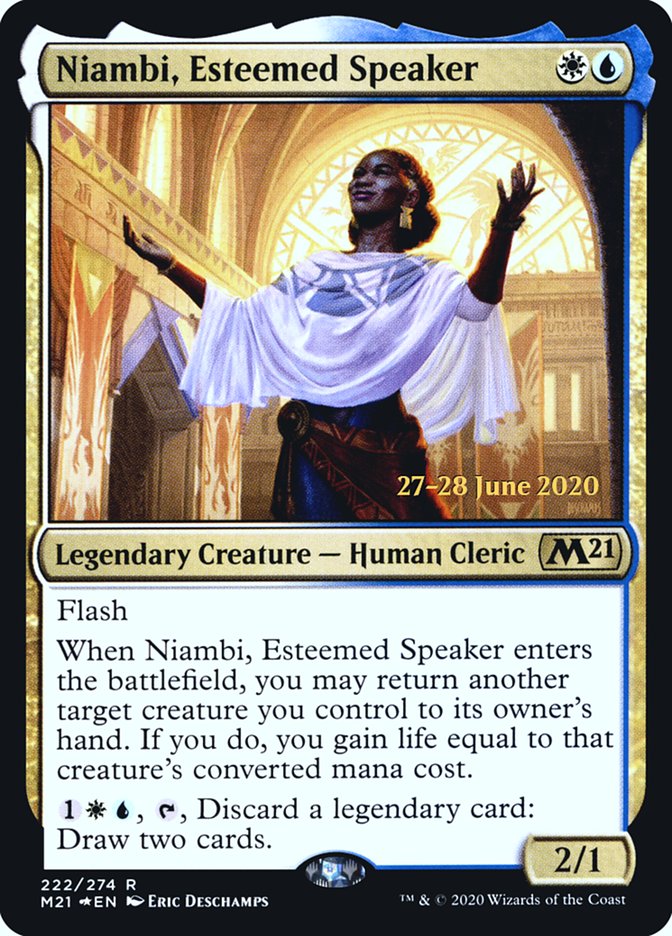 Niambi, Esteemed Speaker [Core Set 2021 Prerelease Promos] | Rock City Comics