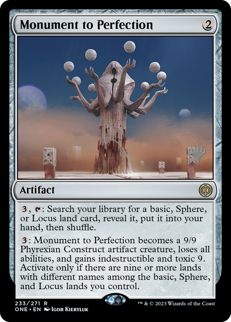 Monument to Perfection (Promo Pack) [Phyrexia: All Will Be One Promos] | Rock City Comics