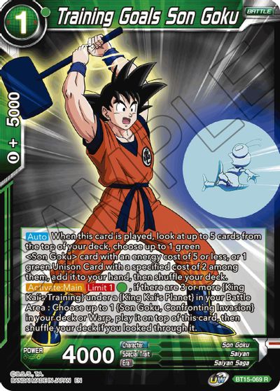 Training Goals Son Goku (BT15-069) [Saiyan Showdown] | Rock City Comics