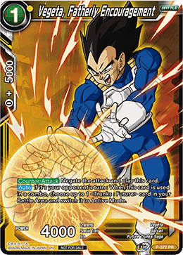 Vegeta, Fatherly Encouragement (Unison Warrior Series Boost Tournament Pack Vol. 7) (P-372) [Tournament Promotion Cards] | Rock City Comics