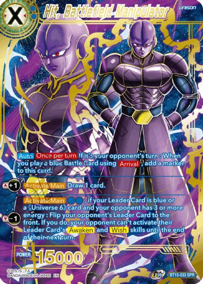 Hit, Battlefield Manipulator (SPR) (BT15-033) [Saiyan Showdown] | Rock City Comics