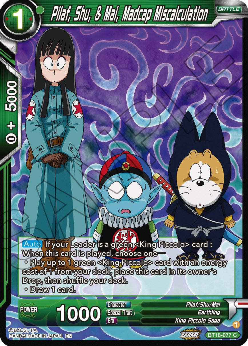 Pilaf, Shu, & Mai, Madcap Miscalculation (BT18-077) [Dawn of the Z-Legends] | Rock City Comics