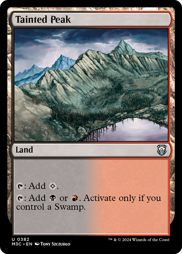 Tainted Peak (Ripple Foil) [Modern Horizons 3 Commander] | Rock City Comics