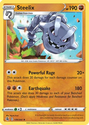 Steelix (139/264) (Theme Deck Exclusive) [Sword & Shield: Fusion Strike] | Rock City Comics